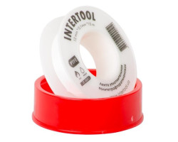 Лента тефлоновая, фум (политетрафторэтиленовая) 15 м*0.1 мм*12 мм, 0.2 г/см³ INTERTOOL IT-0001-foto4