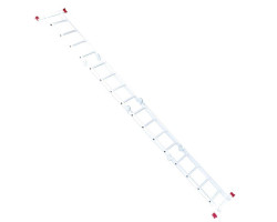 Лестница алюминиевая мультифункциональная трансформер 4x4 ступ. 4,62 м INTERTOOL LT-0029-foto2