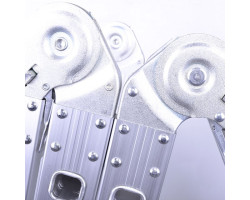 Лестница алюминиевая мультифункциональная трансформер 4x4 ступ. 4,62 м INTERTOOL LT-0029-foto12