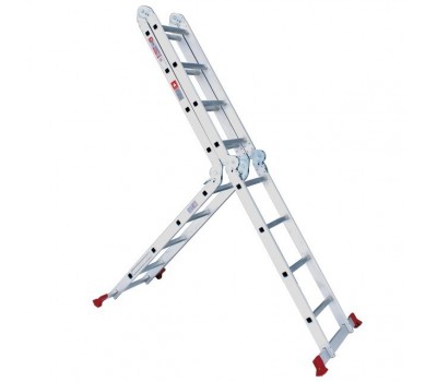 Лестница алюминиевая мультифункциональная трансформер 4x4 ступ. 4,62 м INTERTOOL LT-0029