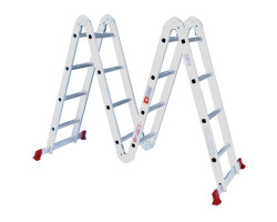 Лестница алюминиевая мультифункциональная трансформер 4x4 ступ. 4,62 м INTERTOOL LT-0029-foto10