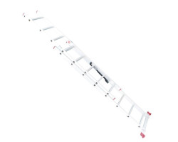 Лестница алюминиевая 2-х секционная универсальная раскладная 2x8 ступ. 3,69 м INTERTOOL LT-0208-foto3