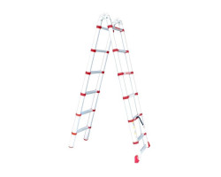Лестница алюминиевая телескопическая раскладная универсальная 12 ступ., 3,85 м INTERTOOL LT-3039-foto2