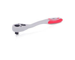 Рукоятка с храповым механизмом на 72 зуба 1/4" изогнутая Cr-v (Professional) INTERTOOL HT-2107