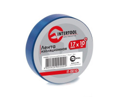 Лента изоляционная 0,15 мм x 17 мм x 10 м синяя INTERTOOL IT-0010