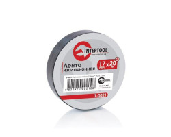 Лента изоляционная 0,15 мм x 17 мм x 25 м черная INTERTOOL IT-0026