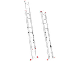 Лестница алюминиевая 2-х секционная универсальная раскладная 2x10 ступ. 4,81 м INTERTOOL LT-0210-foto3