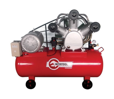 Компрессор 300 л, 20 HP, 15 кВт, 380 В, 8 атм, 2000 л/мин. 3 цилиндра INTERTOOL PT-0052