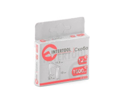 Скоба 12 мм, уп. 1000 шт., ширина 11,3 мм, сечение 0,70 мм INTERTOOL RT-0112-foto3
