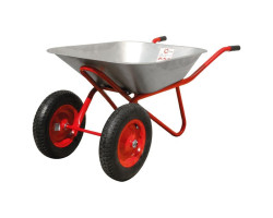 Тачка садово-строительная, 65 л., 160 кг, 2 пневмоколеса с подшипником 14" (3.50-8). INTERTOOL WB-0625-foto2