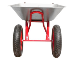 Тачка садово-строительная, 65 л., 160 кг, 2 пневмоколеса с подшипником 14" (3.50-8). INTERTOOL WB-0625-foto3