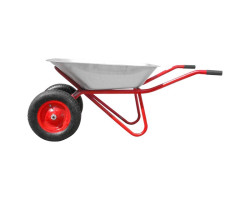 Тачка садово-строительная, 65 л., 160 кг, 2 пневмоколеса с подшипником 14" (3.50-8). INTERTOOL WB-0625-foto4