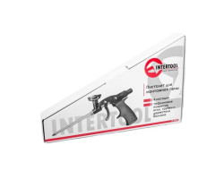 Пистолет для монтажной пены с тефлоновым покрытием иглы, трубки и держателя баллона + 4 нас. INTERTOOL PT-0605-foto7