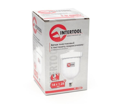 Бачок пластиковый с наружной резьбой 600 мл, 14x1,25 INTERTOOL PT-1902
