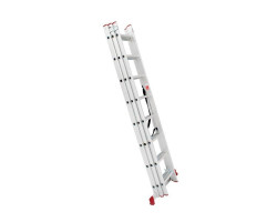 Лестница алюминиевая 3-х секционная универсальная раскладная 3x8 ступ. 5,09 м INTERTOOL LT-0308-foto3