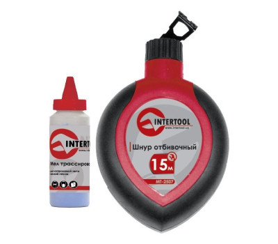 Шнур отбивочный 30 м с корректором INTERTOOL MT-2506