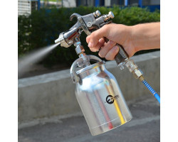 HP PROF Краскораспылитель 1,8 мм, нижний металлический бачок 1000 мл. INTERTOOL PT-0140-foto2