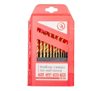 Набор сверл по металлу HSS 19 шт INTERTOOL SD-0019