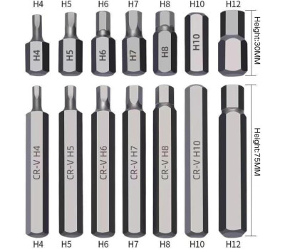 Набор бит с адаптерами 1/2&3/8 TORX, HEX, SPLINE 40ед. REWOLT T1347