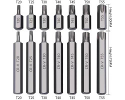 Набор бит с адаптерами 1/2&3/8 TORX, HEX, SPLINE 40ед. REWOLT T1347-foto4