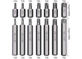 Набір біт з адаптерами 1/2 & 3/8 TORX, HEX, SPLINE 40од. REWOLT T1347-foto4