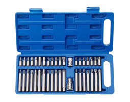 Набор бит с адаптерами 1/2&3/8 TORX, HEX, SPLINE 40ед. REWOLT T1347