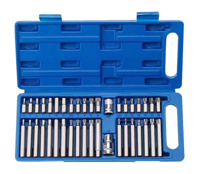 Набор бит с адаптерами 1/2&3/8 TORX, HEX, SPLINE 40ед. REWOLT T1347
