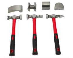 Набор молотков и кувалд для ремонта кузова и вмятин 7 предметов REWOLT T2640-foto2
