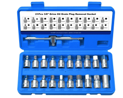 Набор головок для откручивания пробок поддона масляного 21 предмет REWOLT (T1586)