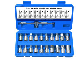 Набор головок для откручивания пробок поддона масляного 21 предмет REWOLT (T1586)