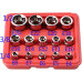 Набор торцевых головок E-Torx (E4–E24), 1/4", 3/8", 1/2", 14 ед. REWOLT T1349